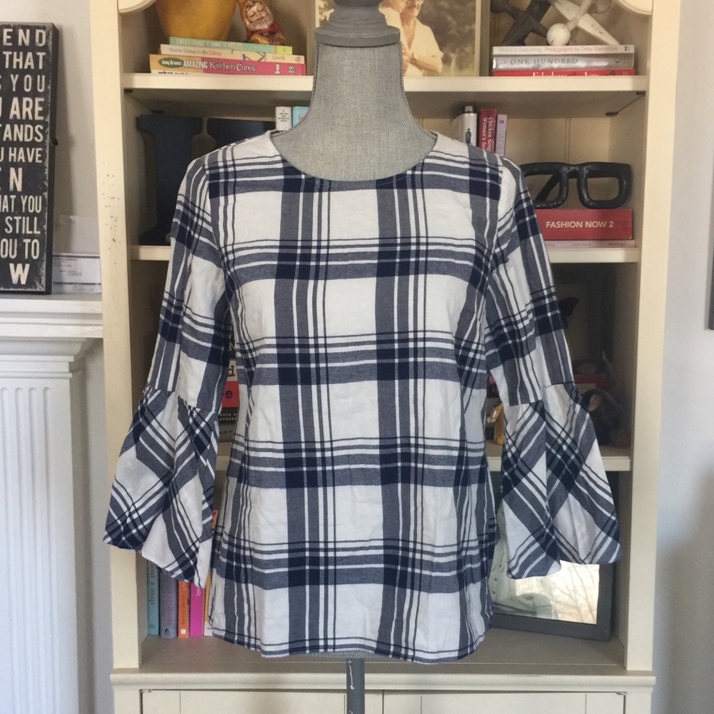 NWT J. Crew MERCANTILE Plaid Top